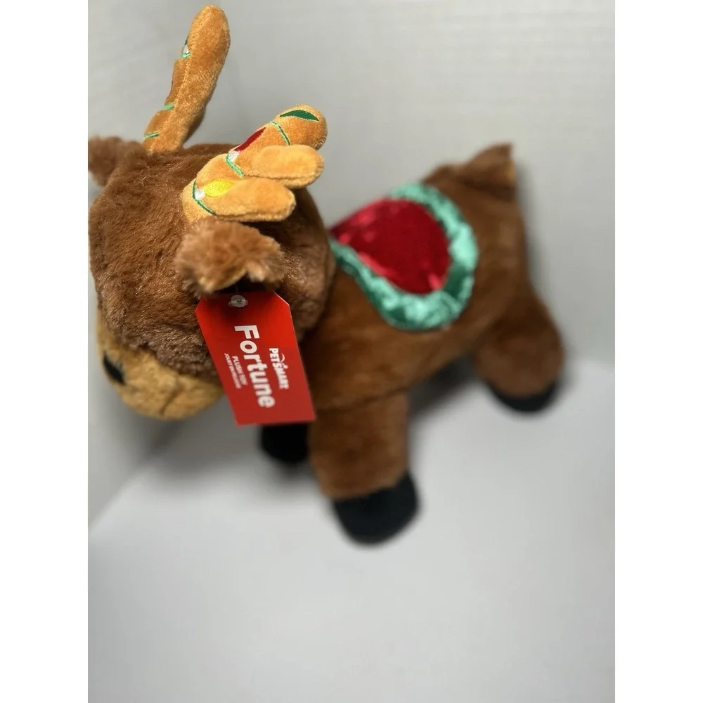 NEW PetSmart Fortune the Christmas Reindeer Dog Toy Stuffed Plush